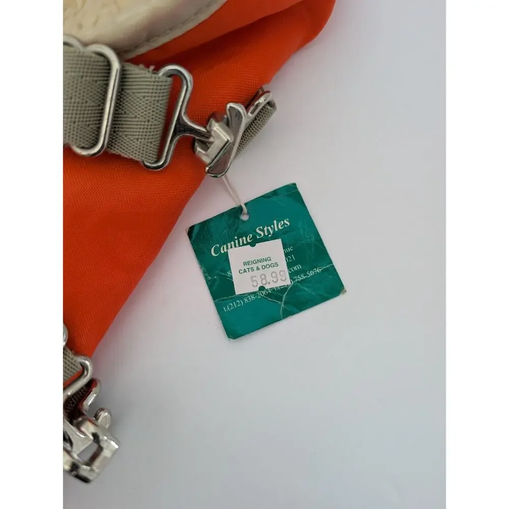 Canine Styles Size 12 Winter Dog Coat with Built In Harness Orange Sherpa Lined
